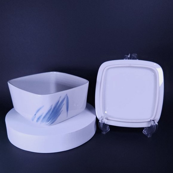 Vintage Otagiri Porcelain Square Keepsake Box with Lid Hand-Painted Floral Japan - Picture 2 of 4